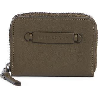 Longchamp LC3D Zip Card Case in Khaki at Nordstrom Rack