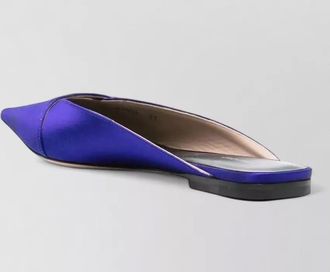 Tom Ford flat satin pointed toe mule loafers