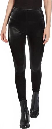 Lyss&eacute; Matilda Patent Foil Leggings In Black Mirror