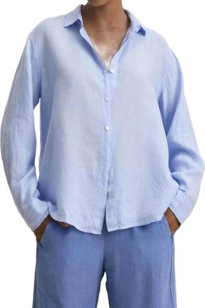 Velvet Sisi Linen Shirt In Chill