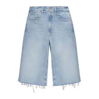 Mother The Whole Lot Zip Fray - Dames - Korte broeken - Blauw - Maat: W30 Katoen
