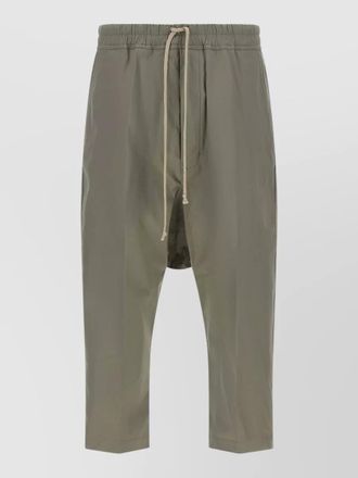 Rick Owens cropped drawstring shorts back flap pockets