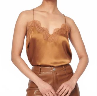 Cami NYC Racer Charmeuse Cami Top In Toffee