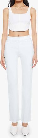 Mother The Kick It Straight Leg Jeans In Totally Innocent