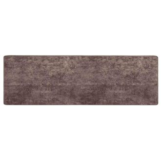vidaXL Pasillo De Alfombra Marsa Gris 100 X 350 Cm Poli&eacute;ster Y Pvc Vidaxl