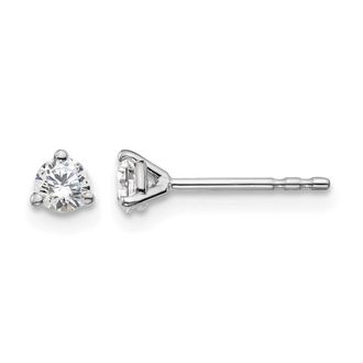 Diamond2Deal 14k Gold 1/4 ct Round Lab Grown Diamond Stud Earrings VS Clarity, D-E Color