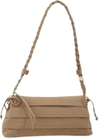 Ferragamo Pre-owned Shoulder Bags, female, Beige, Size: ONE SIZE Pre-owned Nylon shoulder-bags