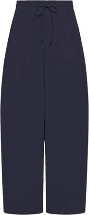 Max Mara Broeken, Dames, Blauw, S, Katoen, Molo Pliss&eacute; Broek