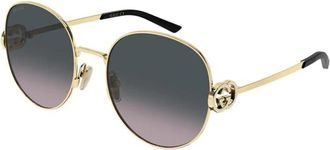 Gucci Gg 2047S 002 Zonnebrillen - Dames - Zonnebrillen - Geel - 58 MM - Nylon - Accessoires