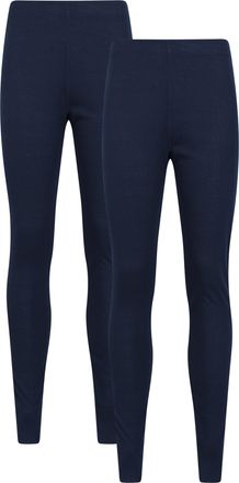 Mountain Warehouse Talus Womens Baselayer Pants - Multipack Ladies Leggings, Isotherm, Warm - Best for, Skiing, Snowboarding Navy (2 Pack) Womens Size 10
