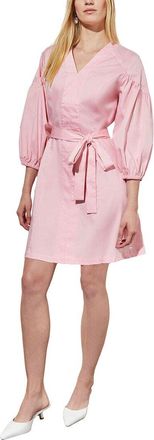 Ming Wang Puff Sleeve Mini Sheath Dress