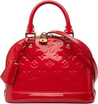Louis Vuitton Borsa a tracolla Alma BB in pelle Vernis con monogramma 2015 - Rosso