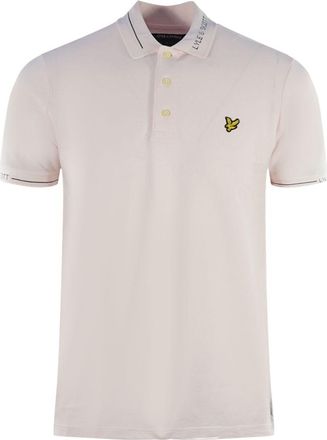 Lyle & Scott Branded Collar Stonewash Pink Polo Shirt