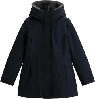 Woolrich Boulder Faux Fur Parka - Dames - Mantels - Blauw - Maat: XL Katoen