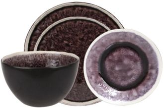 Cosy & Trendy Geschirr-Set Laguna Viola, 24-teilig