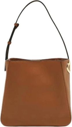 Valentino Pre-owned VLogo Bucket Bag - Dames - Vintage Schoudertas - Bruin - ONE Size - Leer - Vintage