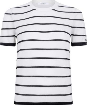Max Mara Mxpfavetta Kasjmier en Zijde Trui - Dames - Cashmere truien - Wit - S - Kasjmier - Truien & Vesten