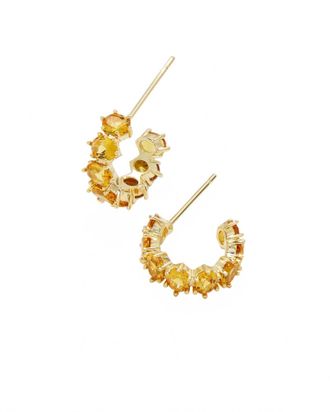 Kendra Scott Womens Cailin Huggie Earrings In Golden Yellow/gold