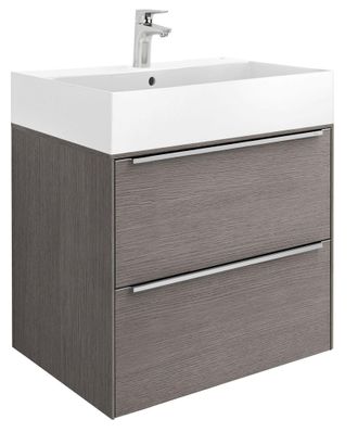 Roca Roca - Pack Unik Mueble Base + Lavabo Fineceramic Inspira Color: Roble City Texturizado - Medidas: 600x498x674 Mm
