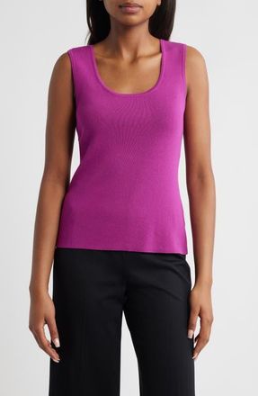 Tahari by ASL Scoop Neck Sweater Tank in Wild Berry at Nordstrom, Size Medium P
