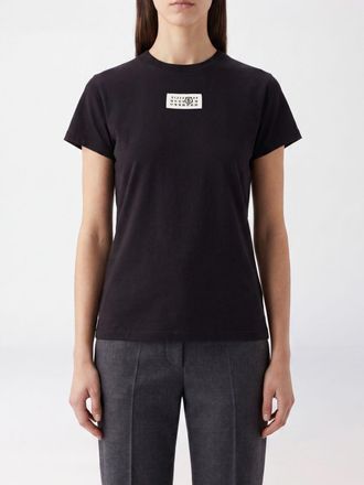 Maison Margiela T-shirt slim fit in cotone con logo Numeric