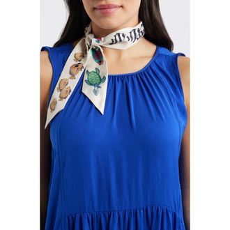 Echo At Sea Silk Ribbon Scarf in White Multi at Nordstrom