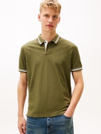 Tommy Jeans Poloshirt TOMMY JEANS TJM REG TIPPED POLO EXT, Herren, Gr. XXL, dunkelgr&uuml;nery, Jersey, Obermaterial: 100% Baumwolle, regular fit normal, Rundhals, ein