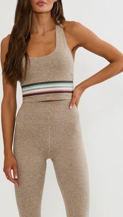 Beach Riot Yara Racerback Crop Tank in Natural Oat Soft Serve at Nordstrom, Size X-Large