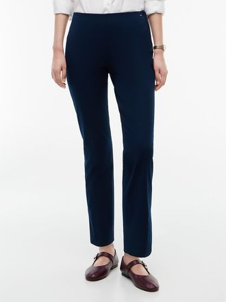 Tommy Hilfiger Womens Stretch Gabardine Slim Pant - Dark Blue - 10