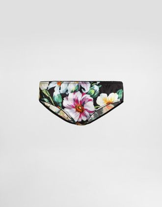 Dolce & Gabbana Floral-print Satin Panties - Woman Underwear Print 1