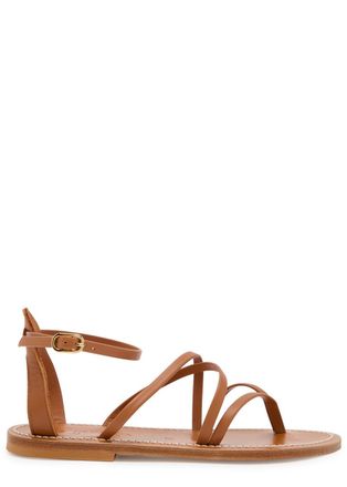 K.Jacques Epicure Cross-over Leather Sandals - Brown - 40 (IT40 / UK7)