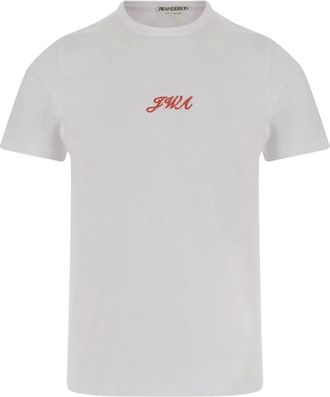 J.W.Anderson Camiseta de Algod&oacute;n con Logo - Tops - Mujer - Blanco - XS