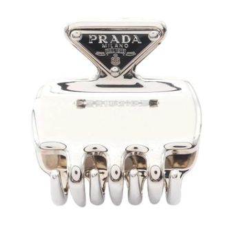 Prada Pre-owned Accessories, female, Gray, Size: ONE SIZE Pre-owned Vintage Hair Clip