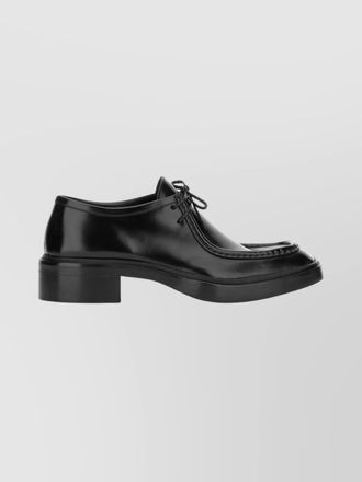 Saint Laurent derby loafer with round toe and low heel
