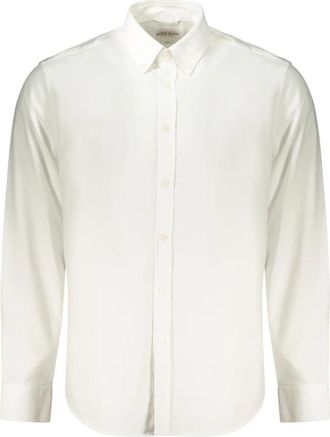 Guess Lange Mouwen Shirt - Heren - Zakelijke Overhemden - Wit - M - Overhemden