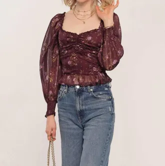 Heartloom Ariana Top In Aubergine