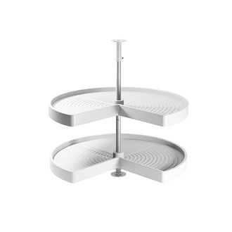 Emuca Emuca - Juego De Bandejas Giratorias Shelvo 3/4, Para M&oacute;dulo 800mm, Pl&aacute;stico Y Aluminio, Gris