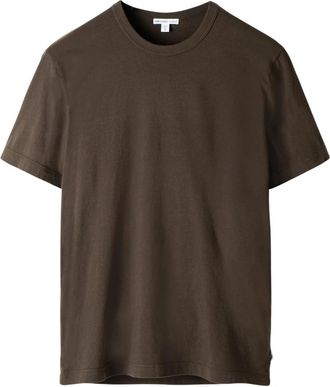 James Perse T-shirt met Korte Mouwen en Ronde Hals - Heren - T-shirts - Bruin - XL - Katoen - Tops