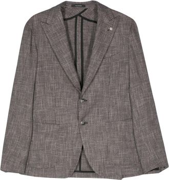 Tagliatore Montecarlo blazer - men - Virgin Wool/Cotton/Silk/Polyamide/Cupro - 48 - Grey