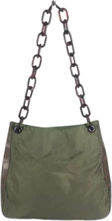 Prada Pre-owned Vintage Schoudertas - Dames - Vintage Schoudertas - Bruin - ONE Size - Leer - Vintage