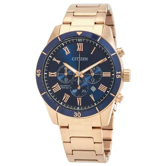 Citizen Chronograph Quartz Blue Dial Mens Watch AN8169-58L