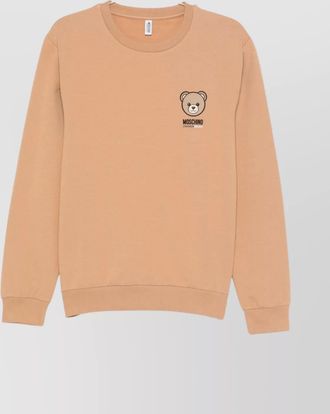 Moschino graphic print long sleeve crew neck sweater