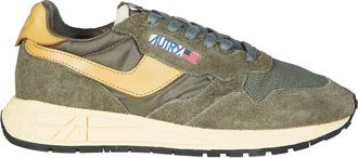 Autry Olive Reelwind Low Suede Mesh Sneakers