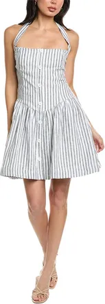 Seraphina Sleeveless Halter Neck Linen Mini Dress