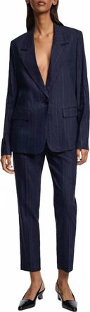 Dorothee Schumacher Pinstripe Tailored Blazer In Blue
