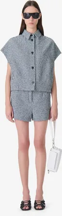 Iro Ponyo Shorts in Sky Blue/black/white at Nordstrom, Size 42