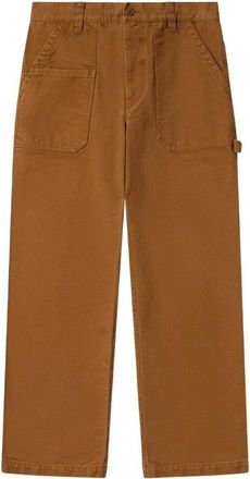 Isabel Marant Rechte broek - Heren - Straight fit broeken - Bruin - 2XS - Katoen - Broeken
