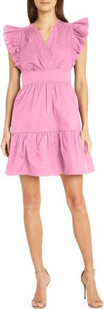 Donna Morgan Ruffle Sleeve Minidress in Phlox Pink at Nordstrom Rack, Size 2