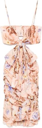 Zimmermann Vestido de algodón impreso con coco Zimmermann Coco