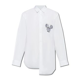 Comme Des Garçons Heren, Overhemden, Wit, Maat: M Katoen